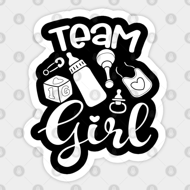 Cute Team Girl, Gender Reveal, It's A Baby Girl, Gift For Men, Women & Kids Sticker by Art Like Wow Designs